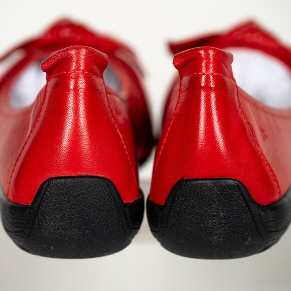 Josef Seibel Fenja 01 Comfy Leather Flats Red Womens Size US 6-6.5 EU 37 NIB - Picture 3 of 11
